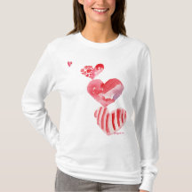 4 Valentijn Hearts Tower T-shirt/kleding