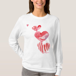 4 Valentijn Hearts Tower T-shirt/kleding T-shirt