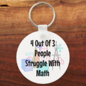 4 van de 3 mensen kruipen met Wiskunde, Joke Sleutelhanger (Voorkant)