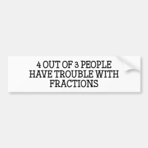 4 van de 3 personen bumpersticker