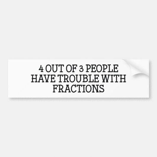 4 van de 3 personen bumpersticker (Voorkant)