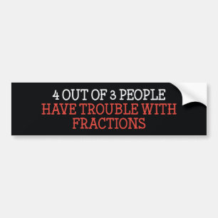 4 van de 3 personen bumpersticker