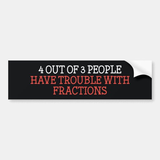 4 van de 3 personen bumpersticker (Voorkant)