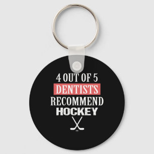 4 van de 5 tandartsen bevelen hockey aan Funny Ice Sleutelhanger