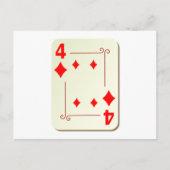 4 van de Diamonds-speelkaart Briefkaart (Voorkant)