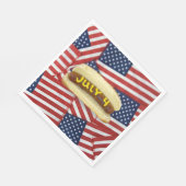 4 van juli Feest met Hot Dogs Servet (Hoek)