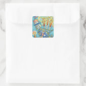 4 VAN JULI FIREWORKS ROBOT STICKERS Squ. * Blad (Tas)