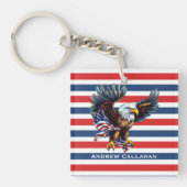 4 van Juli Kale Adelaar Patriottische Kleuren USA  Sleutelhanger (voorkant)