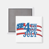 4 VAN Juli vlag Magneet (Voorkant / Achterkant)