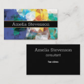 4. Veelhoekige gepersonaliseerde geometrische vorm Visitekaartje (Voorkant / Achterkant)