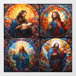 4 Verbluffende Afbeeldingen van Jesus Window Cling Raamsticker