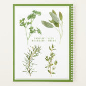 4 VERS HERBS 8.5x11 Planner / Groen (Achterkant)