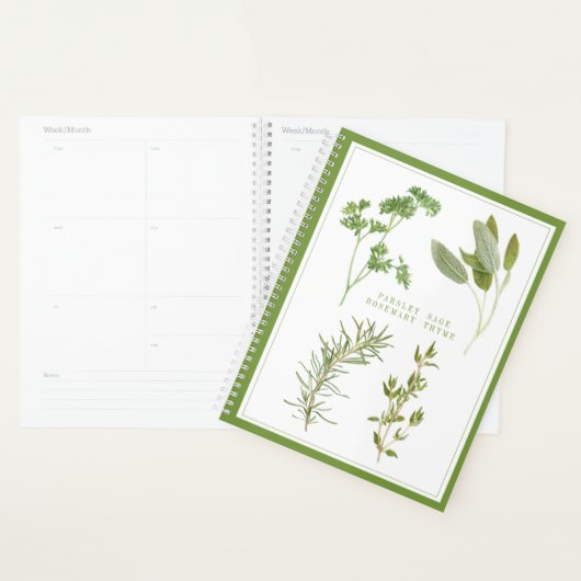 4 VERS HERBS 8.5x11 Planner / Groen (Display)