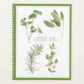 4 VERS HERBS 8.5x11 Planner / Groen (Voorkant)