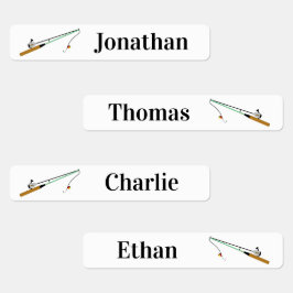 4 verschillende namen Gevist staaf paal ijzer op l Labels