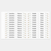 4 verschillende namen Gevist staaf paal ijzer op l Labels (Vel)