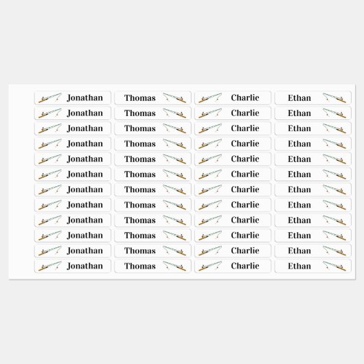 4 verschillende namen Gevist staaf paal ijzer op l Labels (Vel)