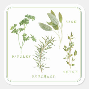 4 VERSE HERBS Stickers op grote schaal