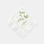 4 VERSE KRUIDEN Gemaakt Cocktail Papier Servetten (Hoek)