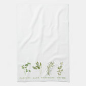 4 VERSE KRUIDEN Keukenhanddoek (Verticaal)