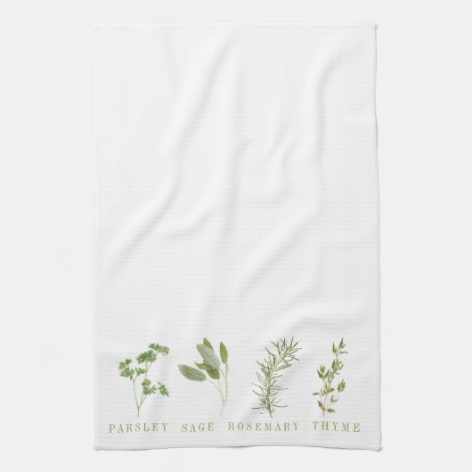 4 VERSE KRUIDEN Keukenhanddoek (Verticaal)