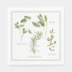 4 VERSE KRUIDEN Standaard Luncheon Papier Servette Servet