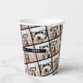 4 vierkant fotocollage over het hele jaar door - F Papieren Bekers (Achterkant)