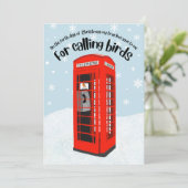 4 vliegen 12 dagen met kerst grappig. feestdagenkaart (Staand voorkant)