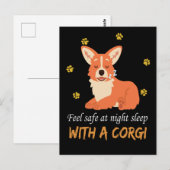 4 Voel je veilig in de nachtrust met een Corgi Briefkaart (Voorkant / Achterkant)