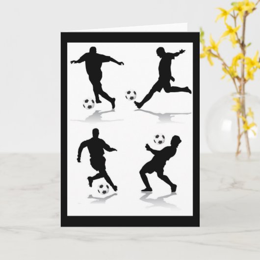 4-voetbalspelers kaart (Gele Bloem)