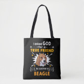 4 Vroeg God Ware Vriend Een Beagle Tote Bag (Voorkant)