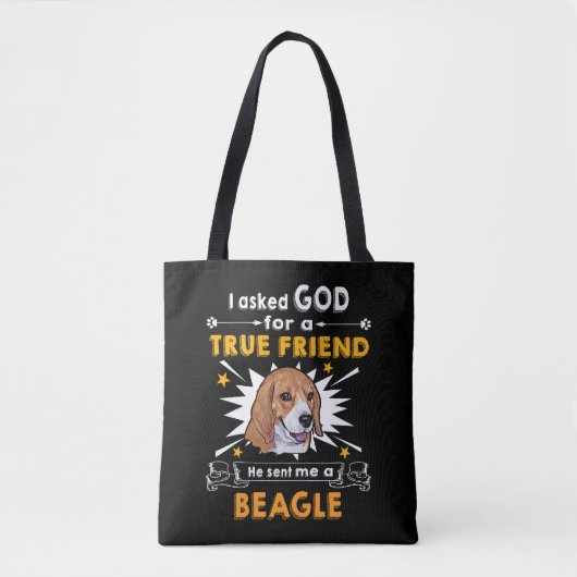 4 Vroeg God Ware Vriend Een Beagle Tote Bag (Voorkant)