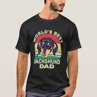 4 Werelds Dachshund Papa Vintage T-shirt