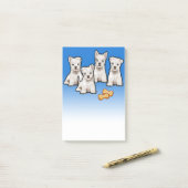 4 Westy pups Post-it notitieblok Post-it® Notes (Op bureau)