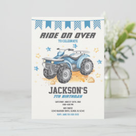 4 Wheeler Birthday Invitation / Quad Bike / ATV Kaart