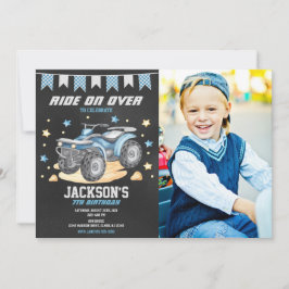 4 Wheeler Birthday Photo Invitation / Quad Bike Kaart