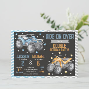 4 Wheeler Quad Bike ATV Gezamenlijke Verjaardag Kaart
