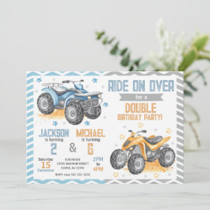 4 Wheeler Quad Bike ATV Gezamenlijke Verjaardagsui Kaart