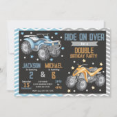 4 Wheeler Quad Bike ATV Joint Birthday Kaart (Voorkant)