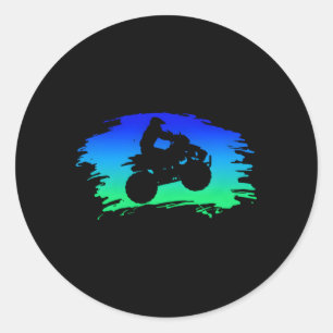 4 Wheeler Quad Bike ATV Riding Ronde Sticker