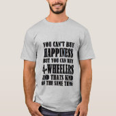 4-WHEELERS=HAPPINESS T-SHIRT (Voorkant)
