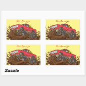 4-wielmodder Thunder_Cove Rechthoekige Sticker (Vel)