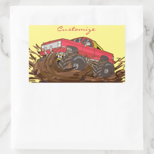 4-wielmodder Thunder_Cove Rechthoekige Sticker (Tas)