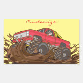 4-wielmodder Thunder_Cove Rechthoekige Sticker (Voorkant)