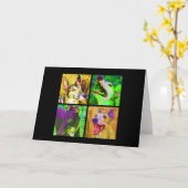 4 windhonden kaart (Gele Bloem)