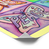 4 Wings Butterfly Wings Inspirerend Art Posters (Hoek)