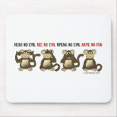 4 Wise-apen Muismat (Voorkant)