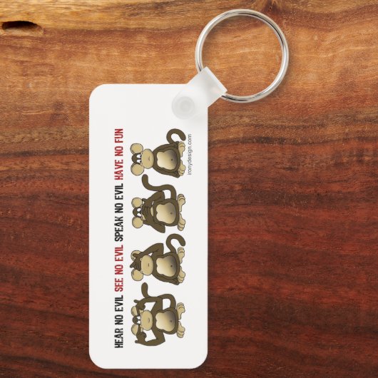 4 Wise-apen Sleutelhanger (Achterkant)