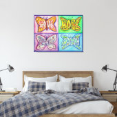 4 woorden Butterfly Wings Wrapped Canvas Painting (Insitu (Slaapkamer))
