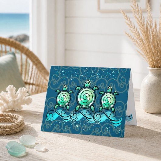 4"x5.6" Turtle Trio Notitiekaart